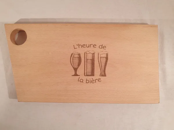 Bois : Hêtre | Motif : Bière